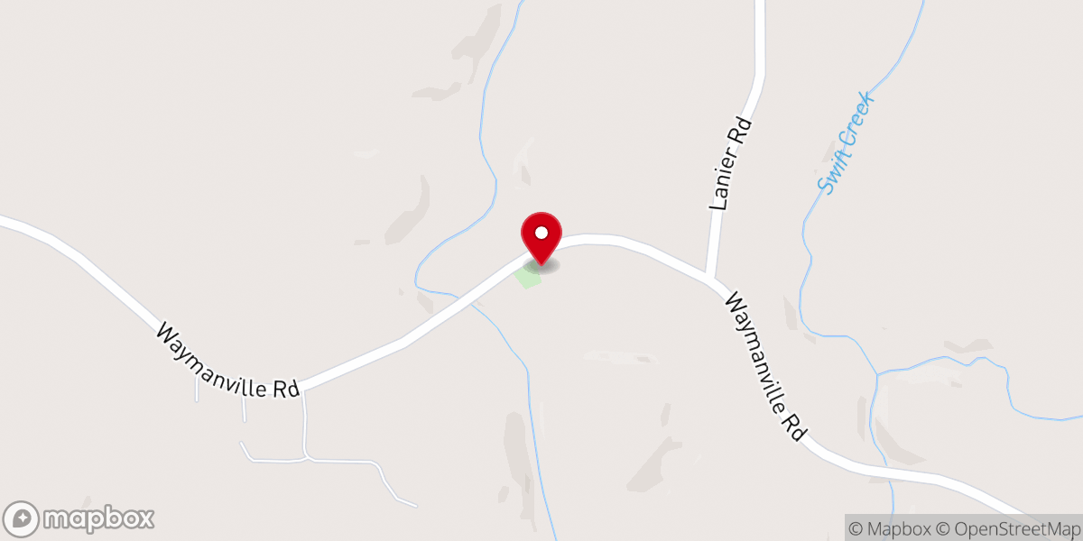 Map showing location of Mount Olive CME Church