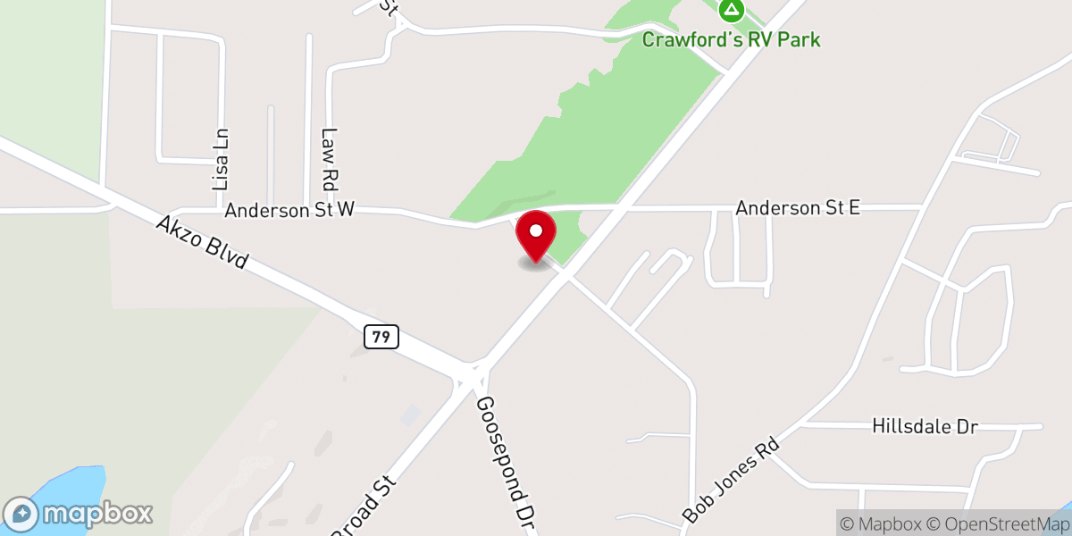 Map showing location of Hollis Memorial United Methodist Church
