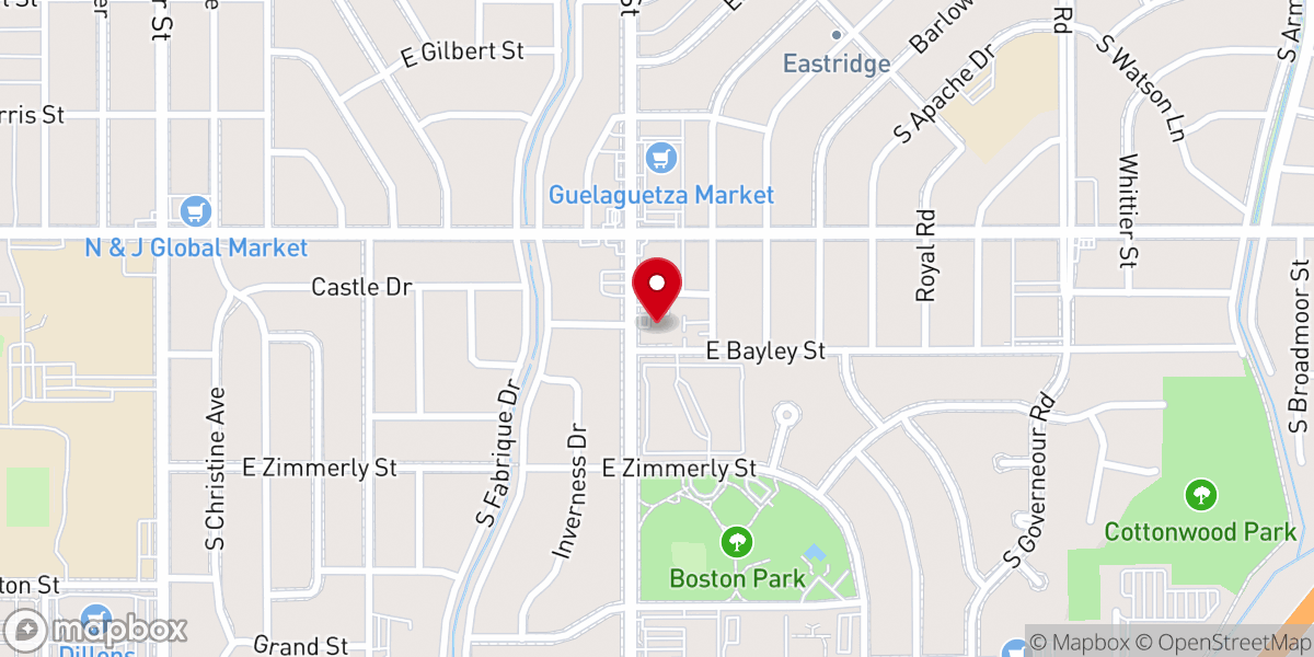 Map showing location of Woodlawn Baptist Church