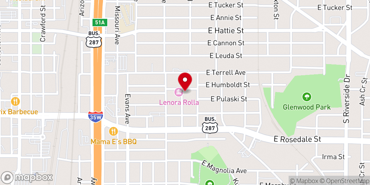 Map showing location of Baker Chapel AME Church