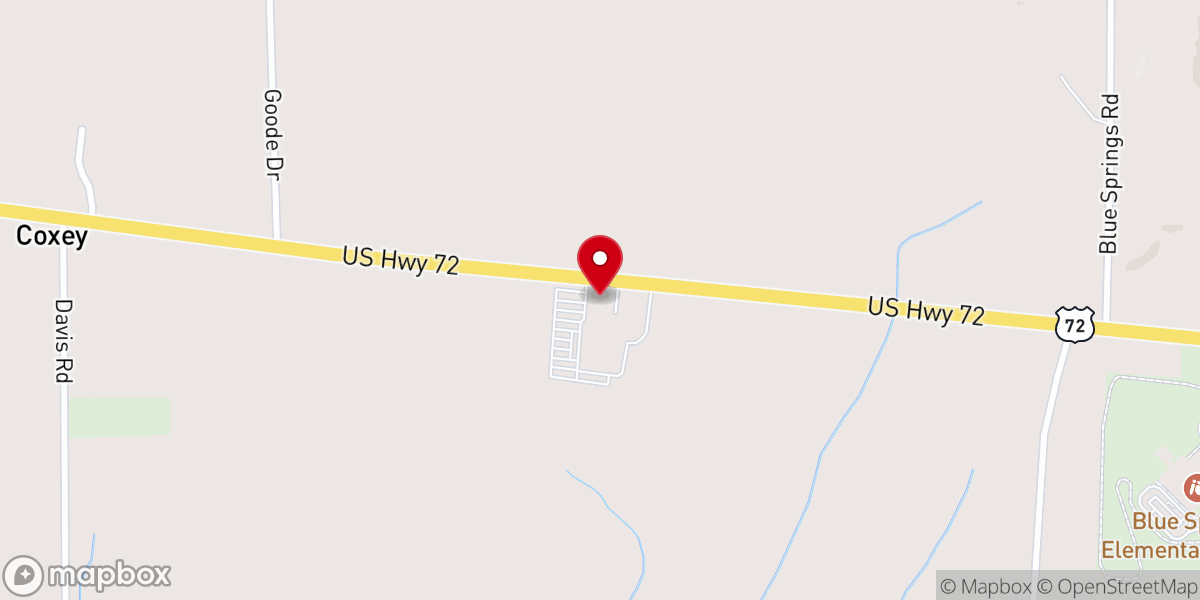 Map showing location of Clements Baptist Church