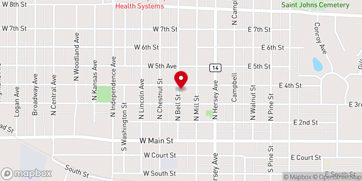 Map showing location of House Mission