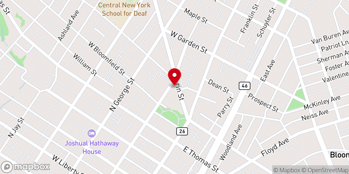 Map showing location of Maranatha Church