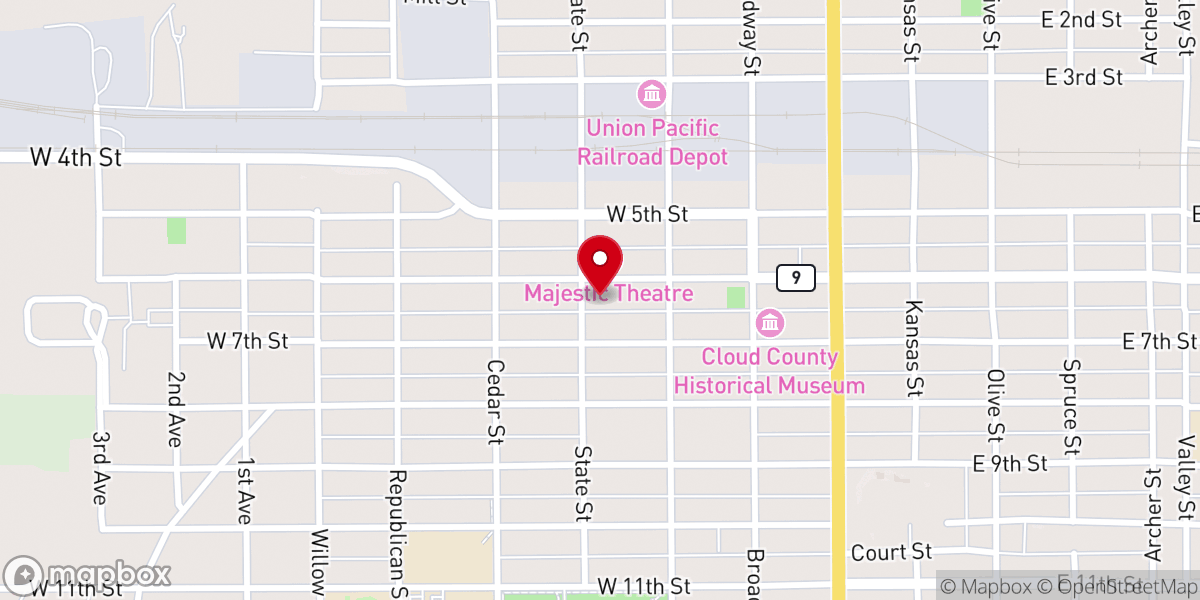 Map showing location of Fellowship Thrift Store