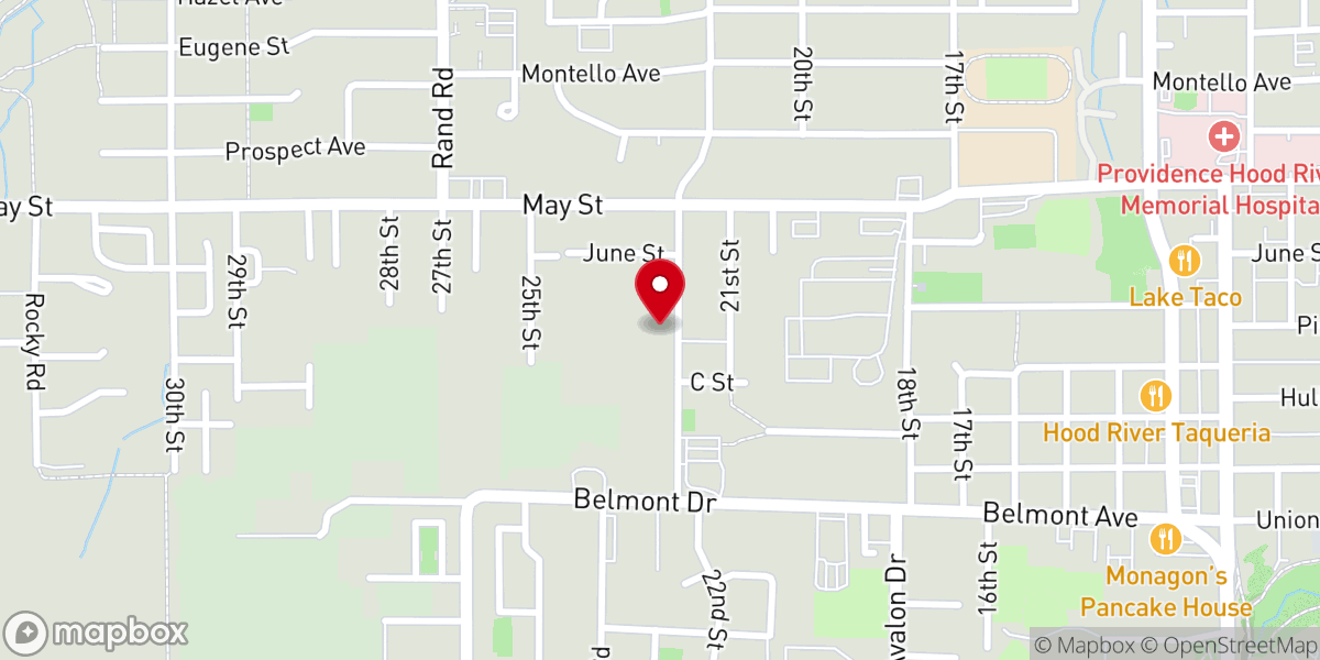 Map showing location of Mid-Columbia Adventist School