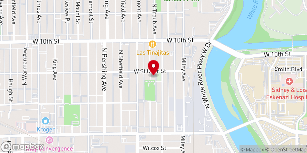 Map showing location of Westside Missionary Baptist Church