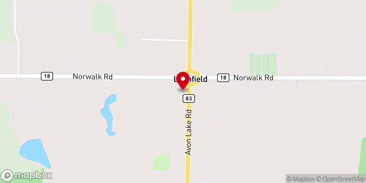 Map showing location of Litchfield United Church of Christ
