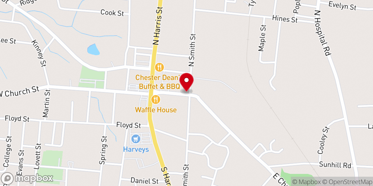 Map showing location of First Christian Mission Store