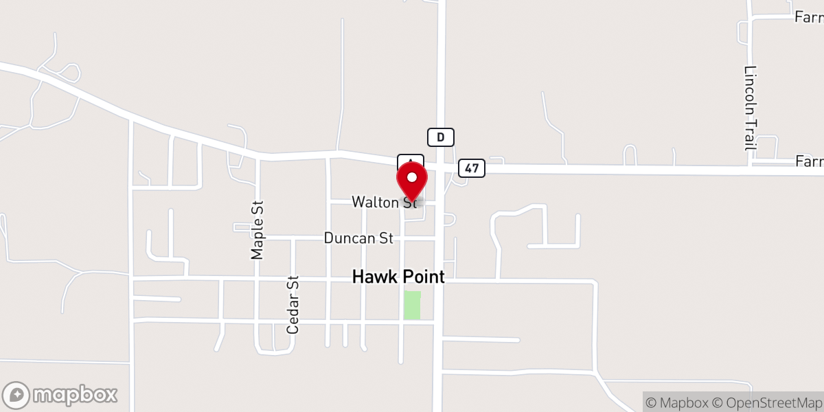 Map showing location of Crossroads Church