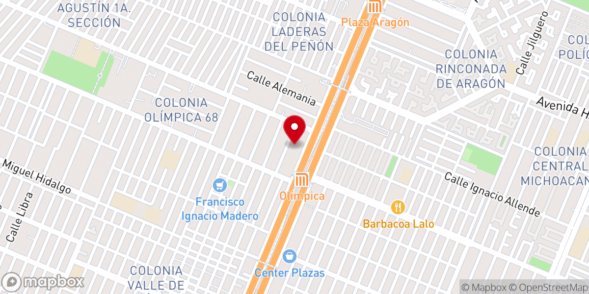 Map showing location of Puerta del cielo Internacional