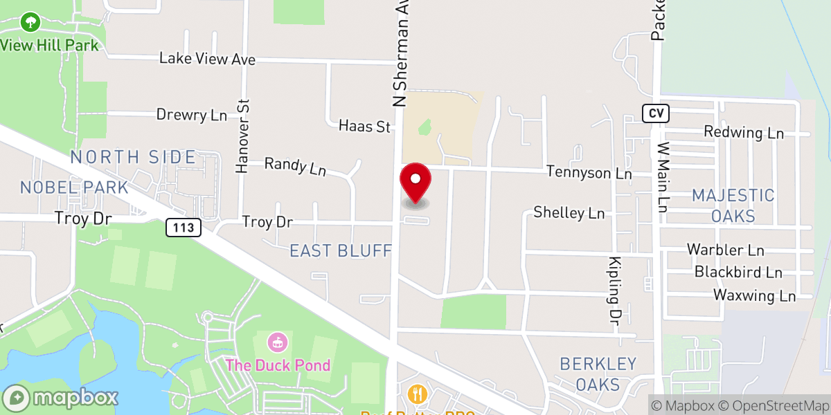 Map showing location of Sherman Ave. UMC