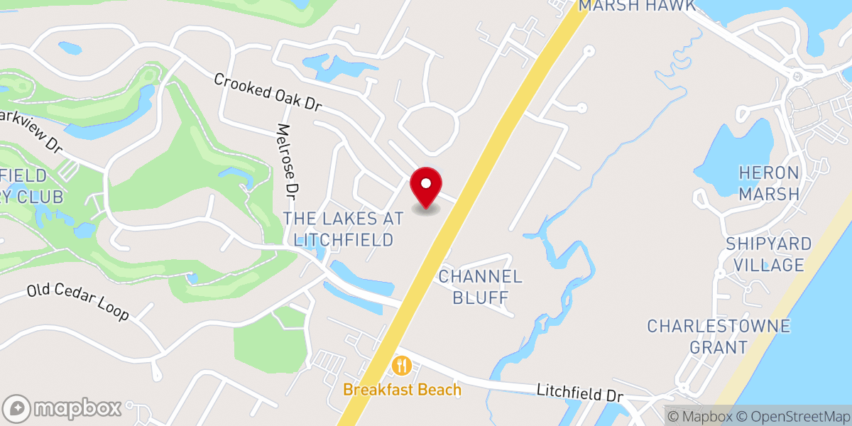 Map showing location of St Peter's Lutheran Church
