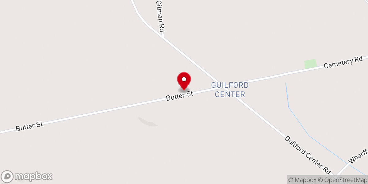 Map showing location of Guilford Assembly of God Church