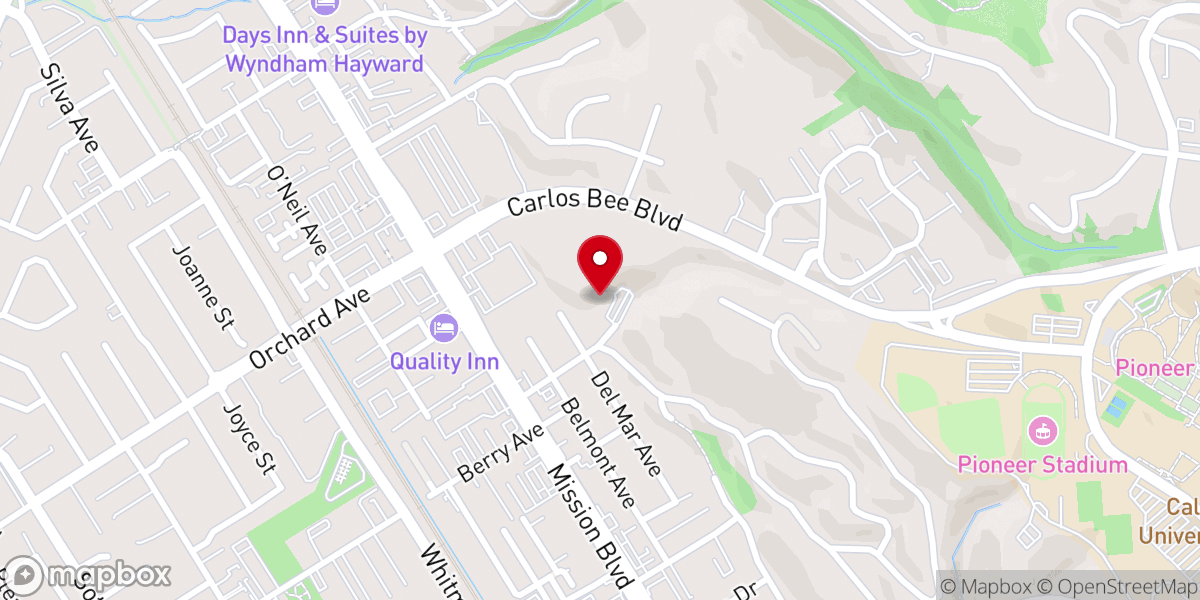 Map showing location of Hillside Alliance Church