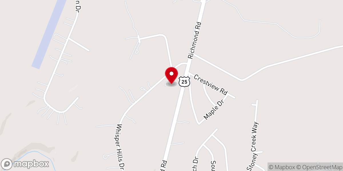 Map showing location of Tates Creek Baptist Association