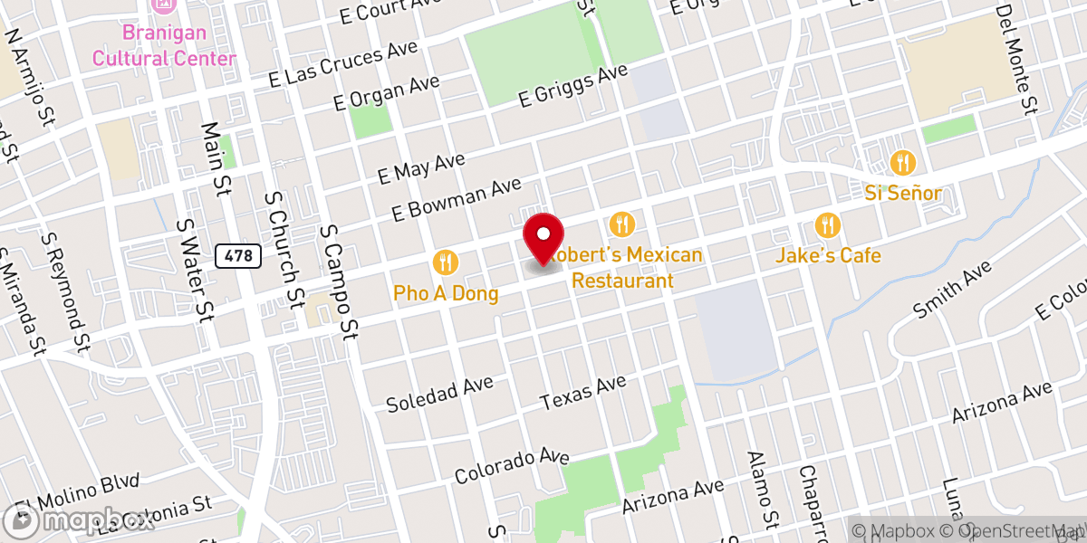 Map showing location of El Templo De Dios