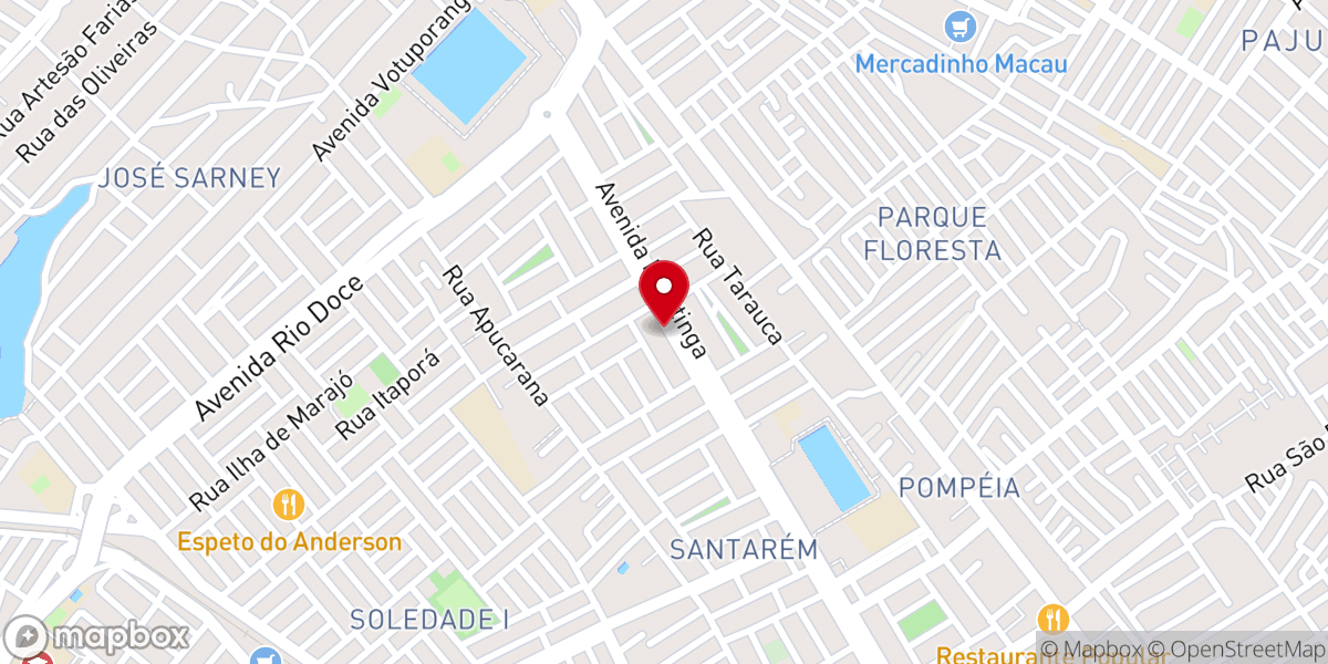 Map showing location of Igreja Batista do Santarém
