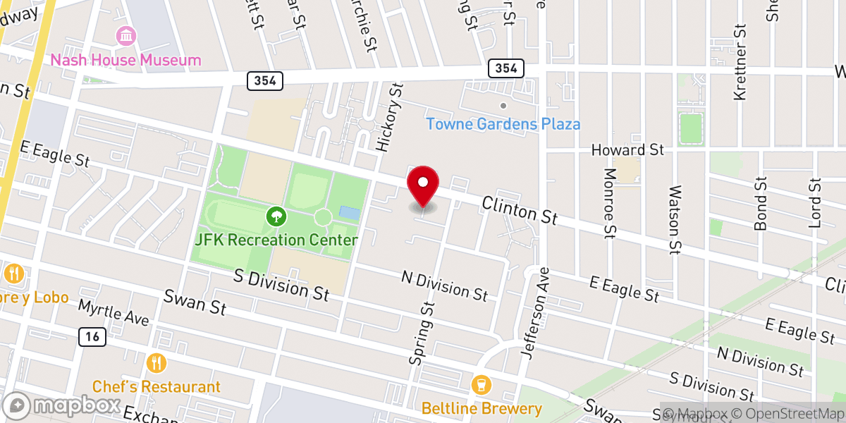 Map showing location of New Covenant United Church of Christ