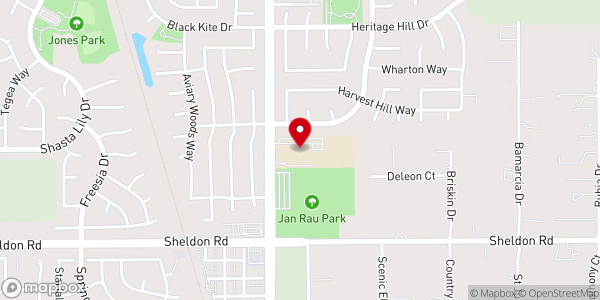 Map showing location of Saint Peter's Lutheran Church