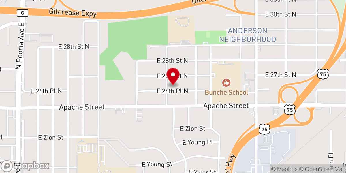 Map showing location of Saint Peter Baptist Church