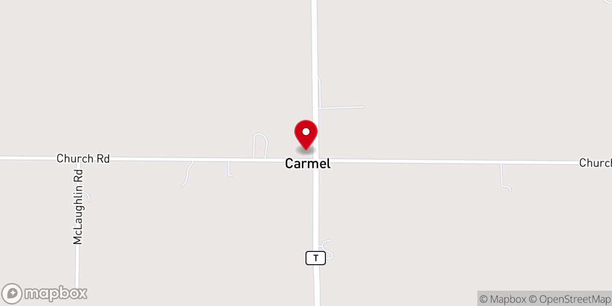 Map showing location of St Patrick Catholic Church
