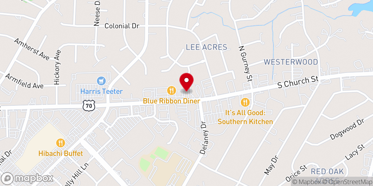 Map showing location of Enterprise Rent-A-Car