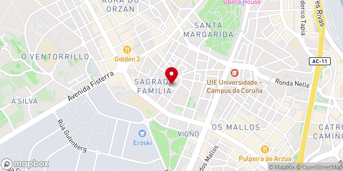 Map showing location of Iglesia Reformada Bereana