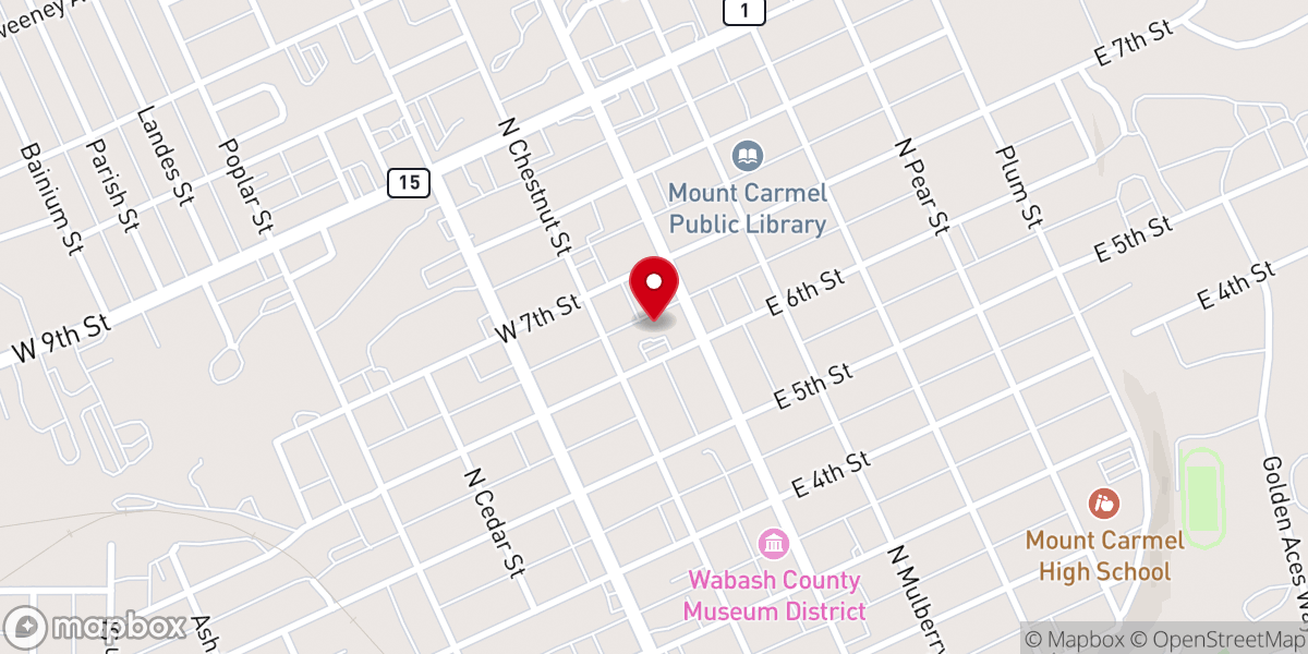 Map showing location of First Baptist Church - Food Distribution Center
