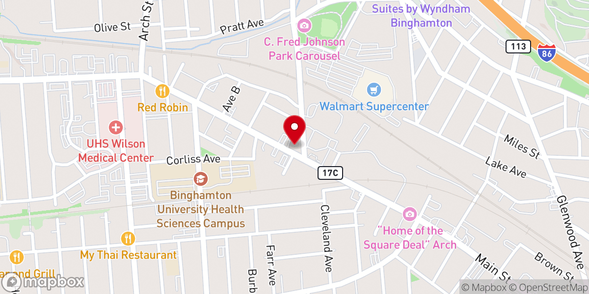 Map showing location of St. James Parish Church