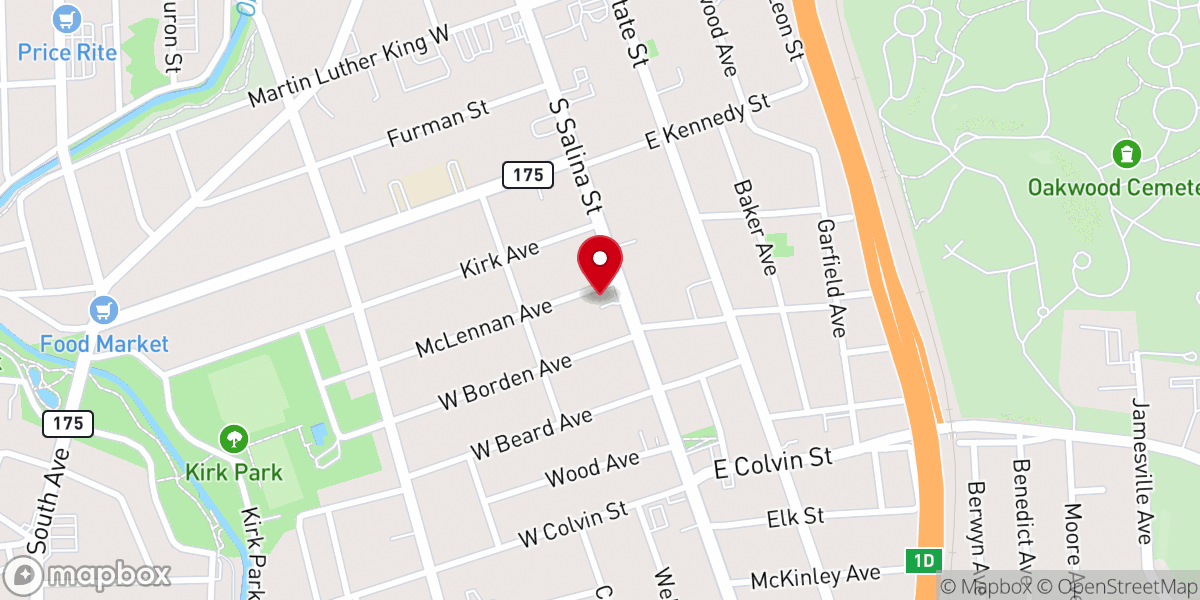 Map showing location of Iglesia Pentecostal Peniel