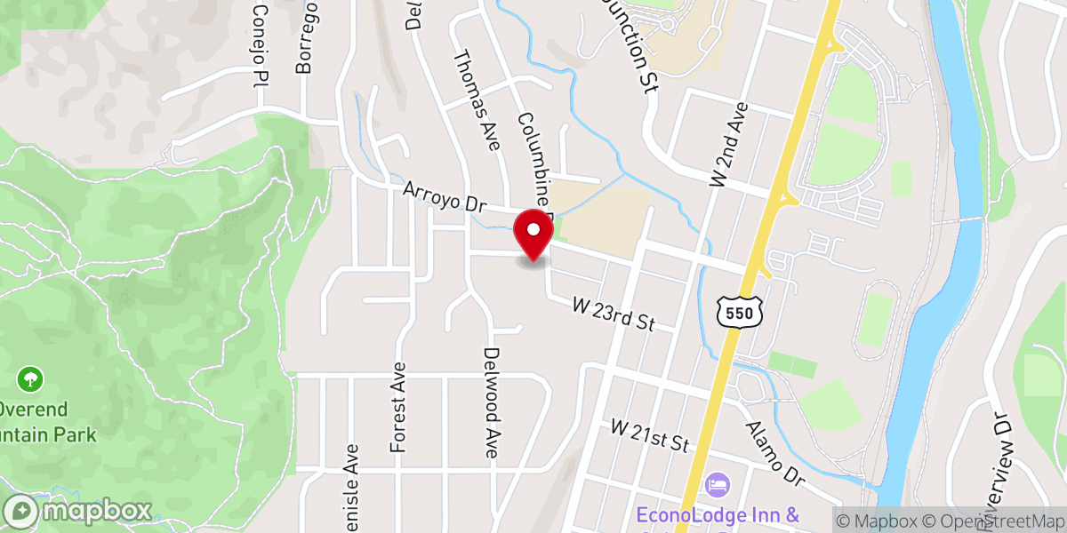 Map showing location of Unitarian Universalist Fellowship of Durango