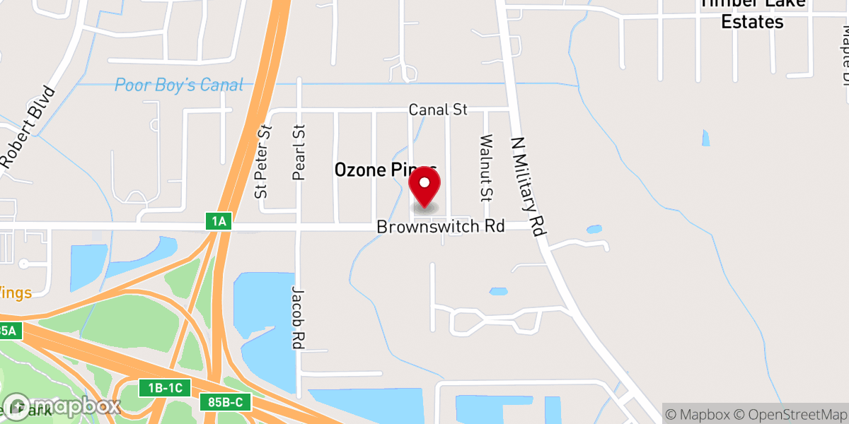 Map showing location of Northshore Biblical Counseling and Training Center