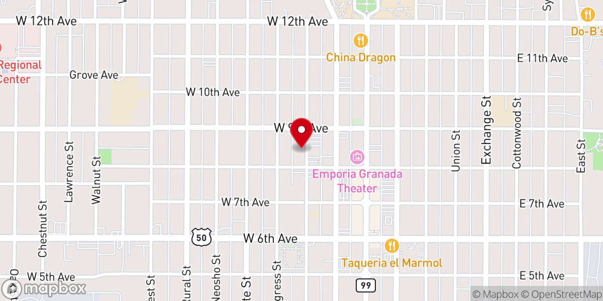 Map showing location of Baptist Church First