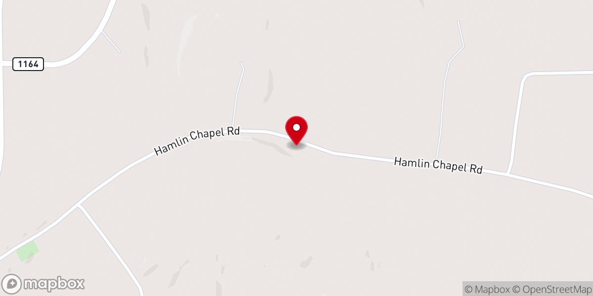 Map showing location of Hamlin Chapel