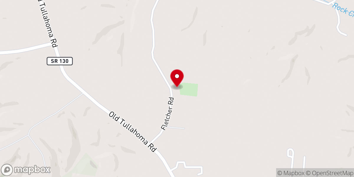 Map showing location of New Center Grove Church