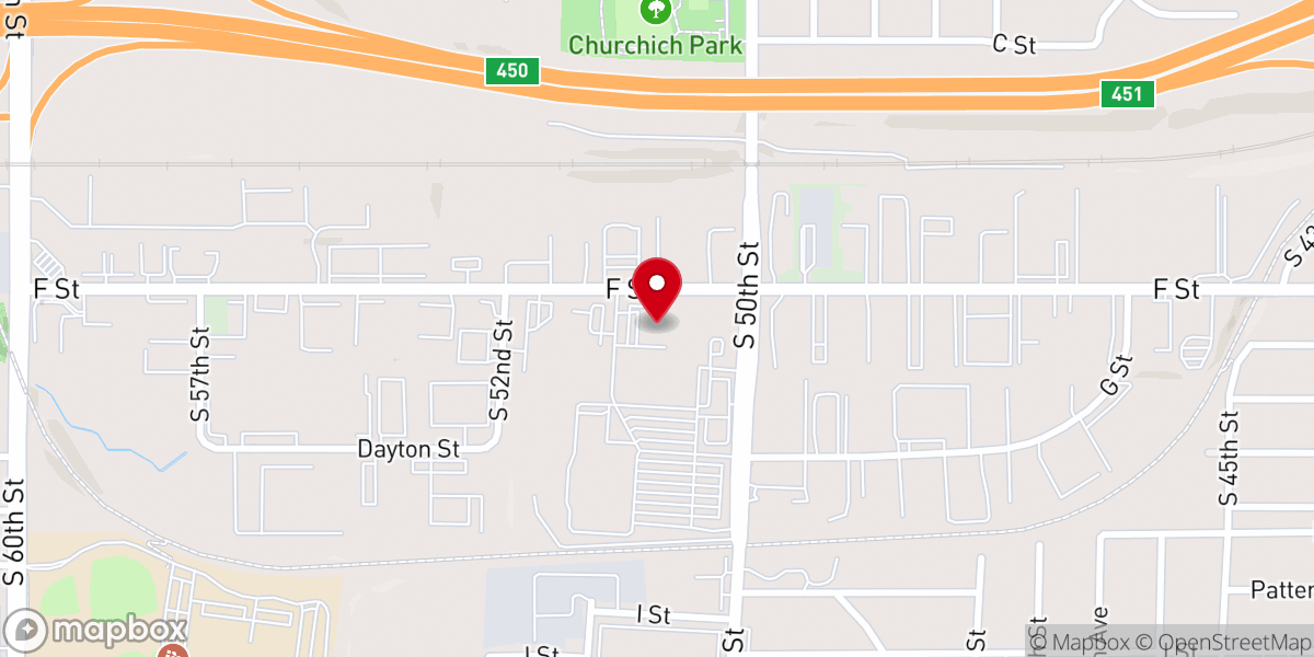 Map showing location of Candlewood Church Omaha
