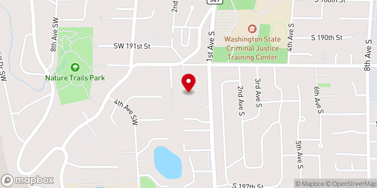 Map showing location of Normandy Park Congregational Church