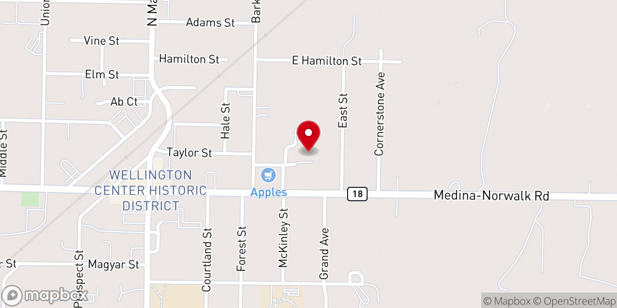 Map showing location of Fellowship Church