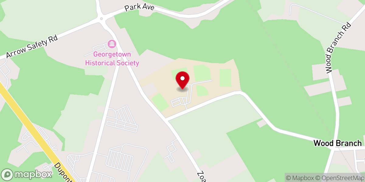 Map showing location of Delmarva Christian High School