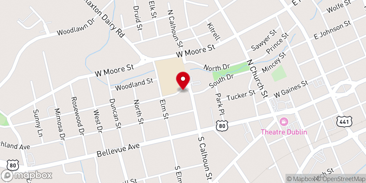 Map showing location of Loving Ministry Church of God in Christ