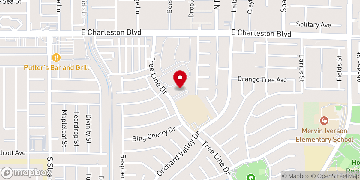 Map showing location of Central Church - Sunrise Mountain