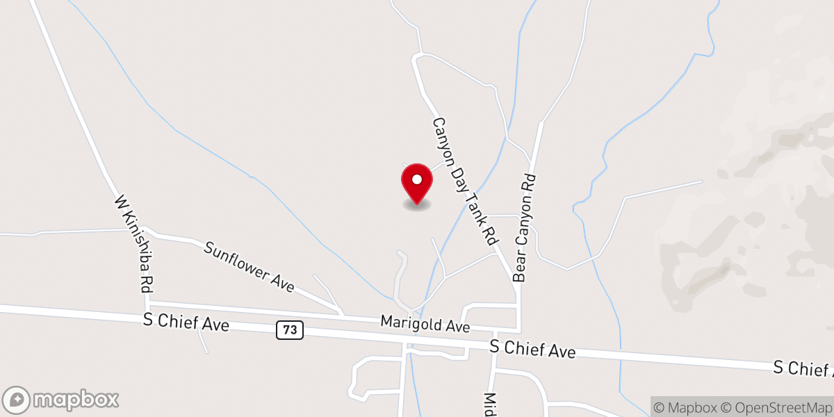 Map showing location of Canyon Day Miracle Church