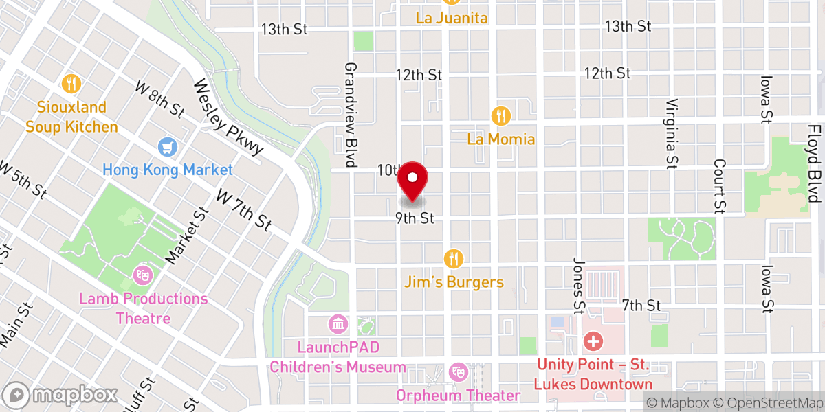 Map showing location of Evangelical Church