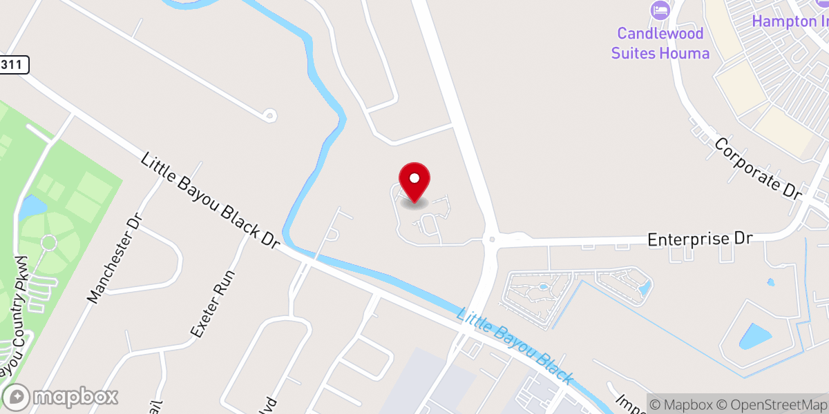 Map showing location of Heritage Manor of Houma