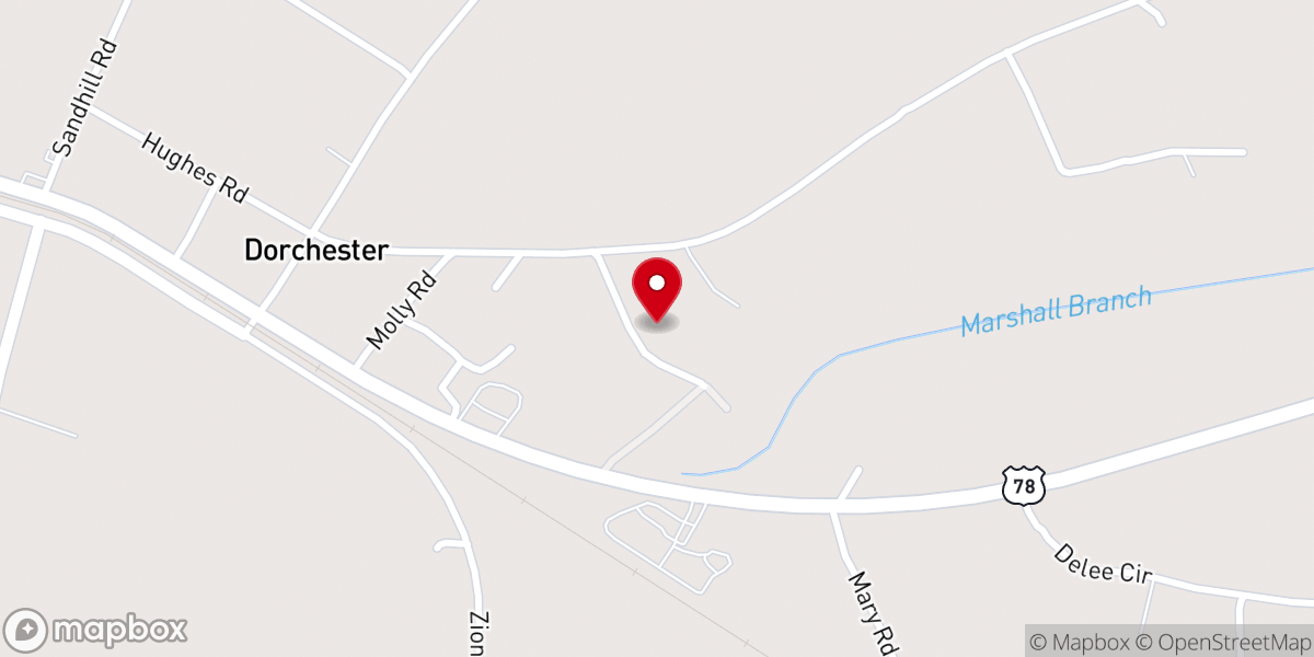 Map showing location of Morris Chapel United Methodist