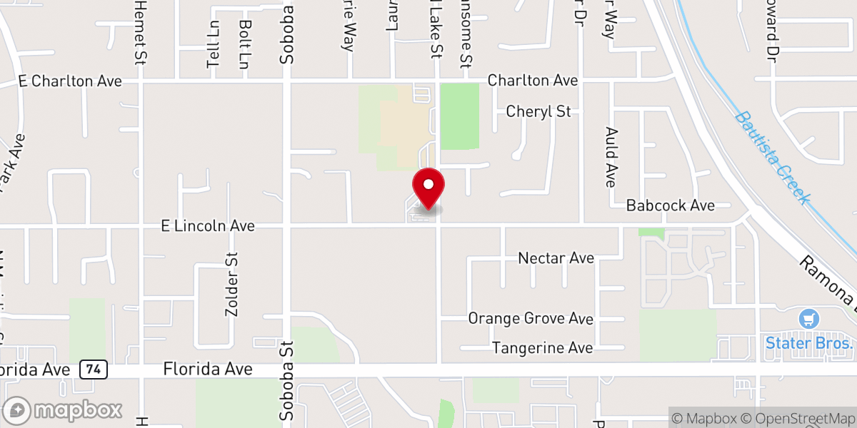 Map showing location of Valley Evangelical Free Church