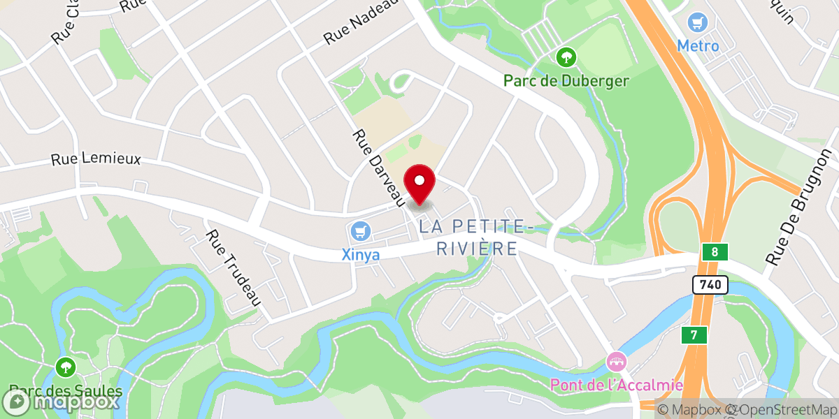 Map showing location of Église réformée St-Marc de Québec