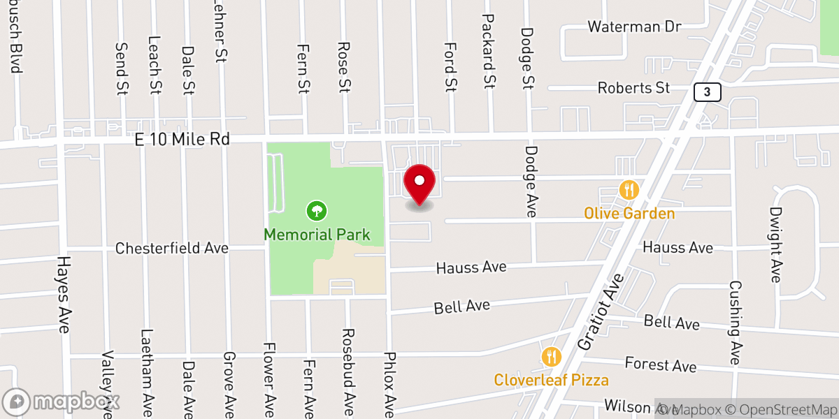 Map showing location of Bridge the Gap Ministries