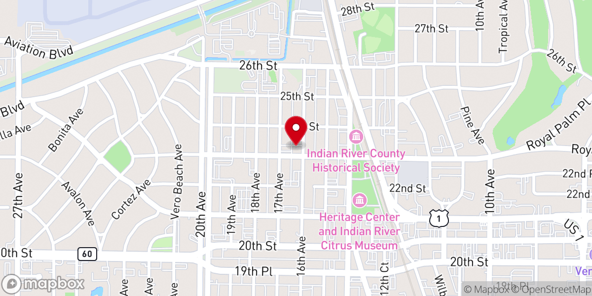 Map showing location of First Church of Christ, Scientist