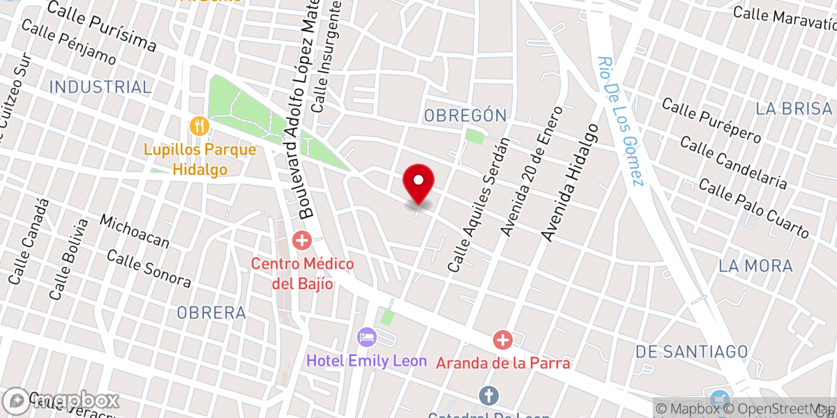 Map showing location of Centro Cristiano León de Juda